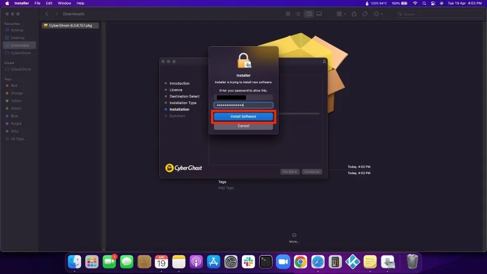 install cyberghost vpn