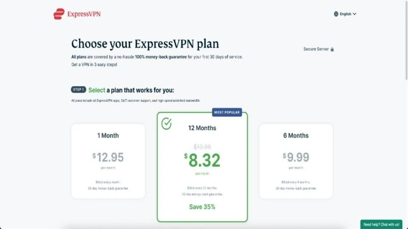 expressvpn plan