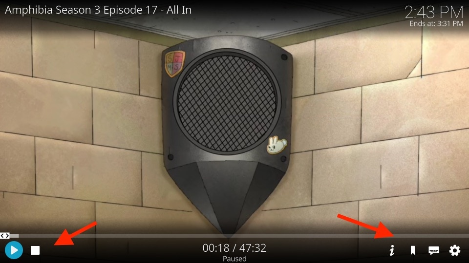 Click on the play/pause button