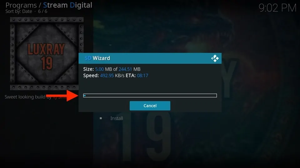 how to install luxray kodi build