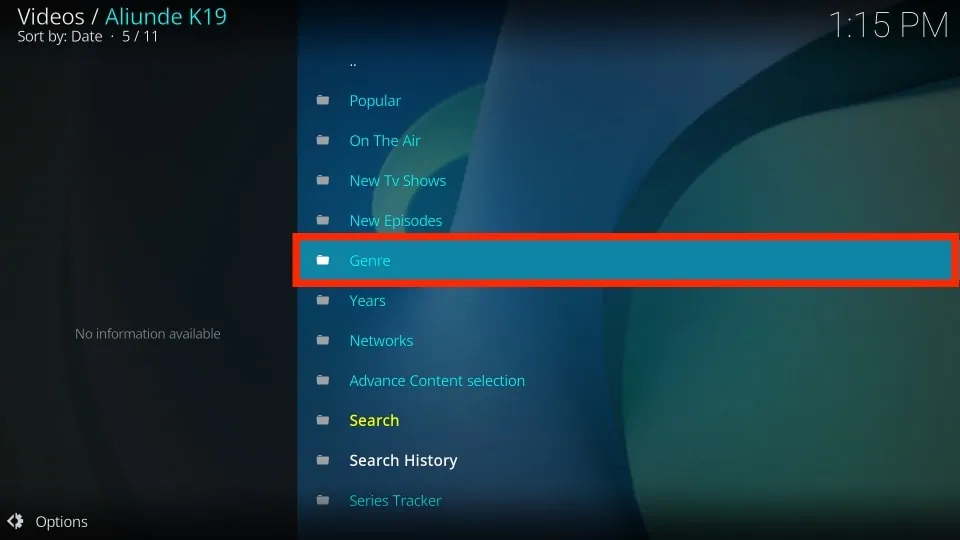 tv show genres