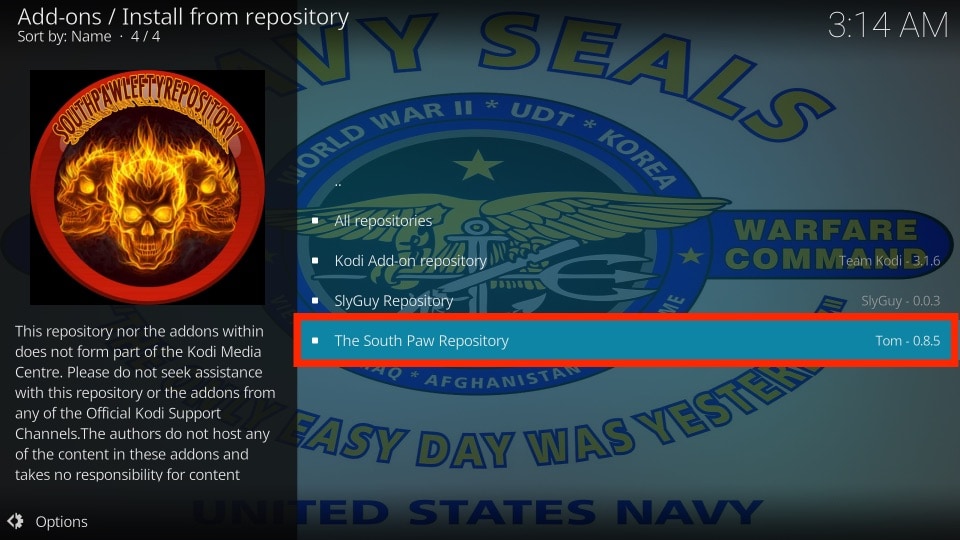 select south paw repository