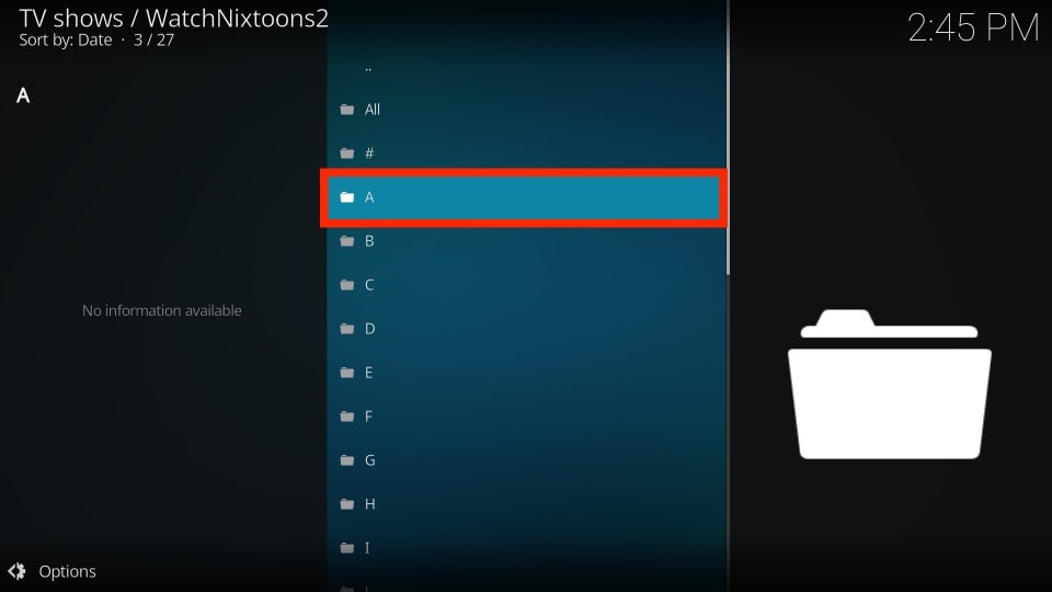 select A section