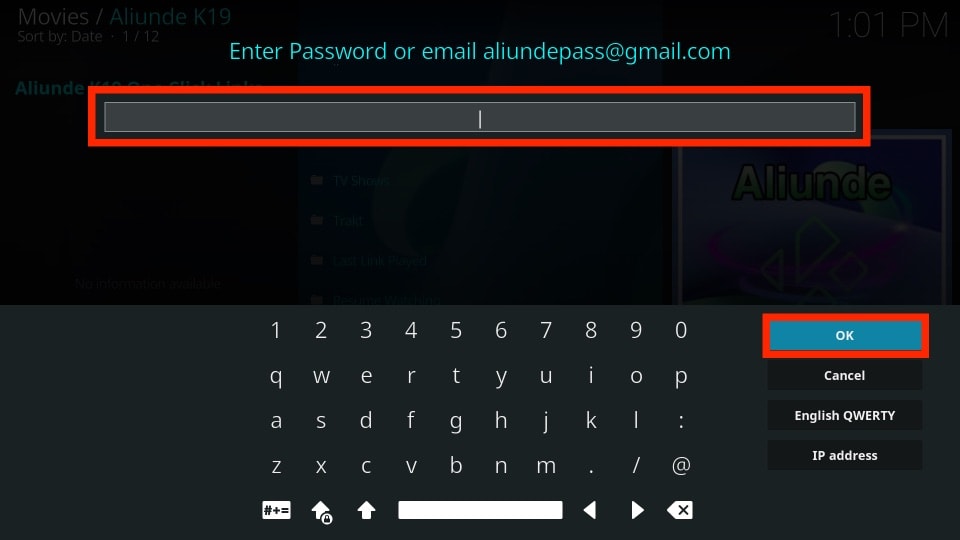 aliunde k19 password