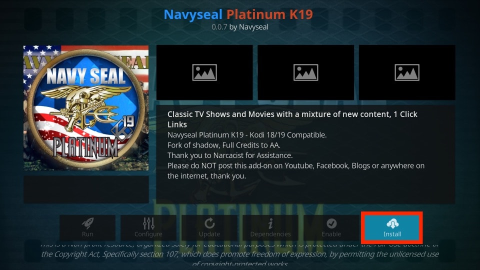 install navyseal platinum k19