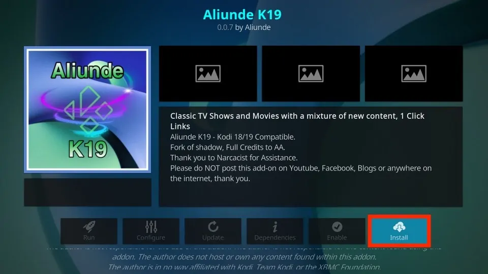 install aliunde k19