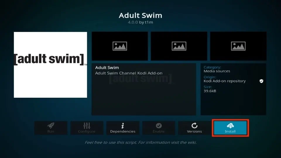 how to install adult swim kodi addon