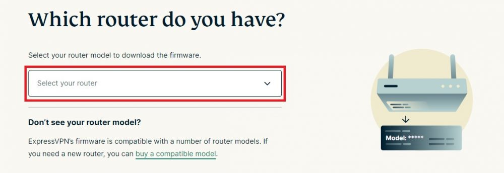 expressvpn select router model