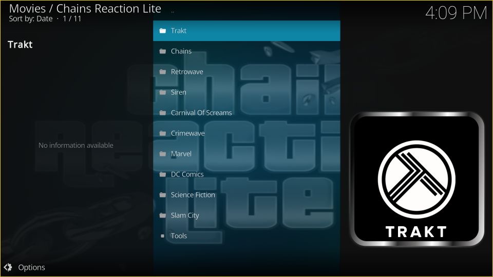 how to use chains kodi addon on firestick