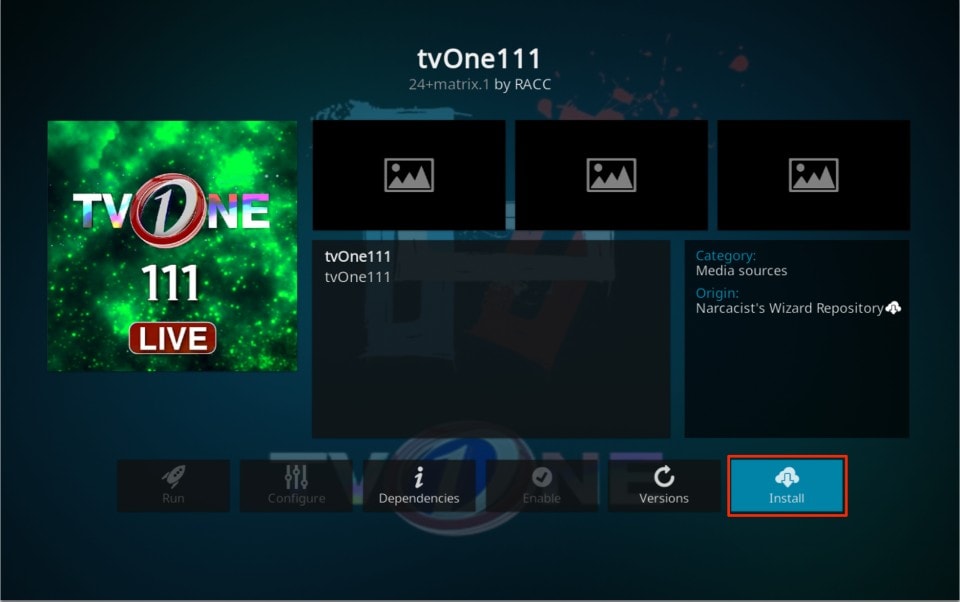 how to install tv one kodi addon