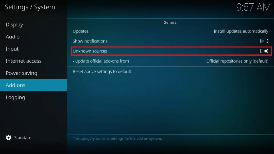 kodi unknown sources