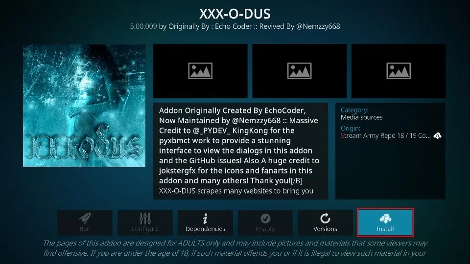 install xxx-o-dus