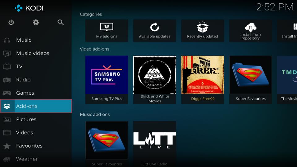 select addons