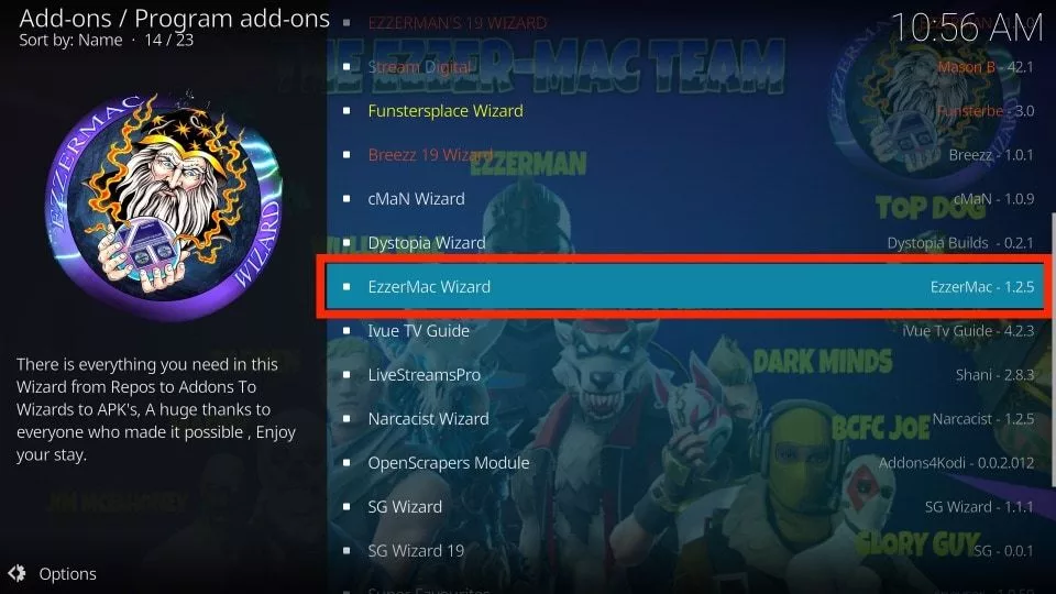 Click EzzerMac Wizard
