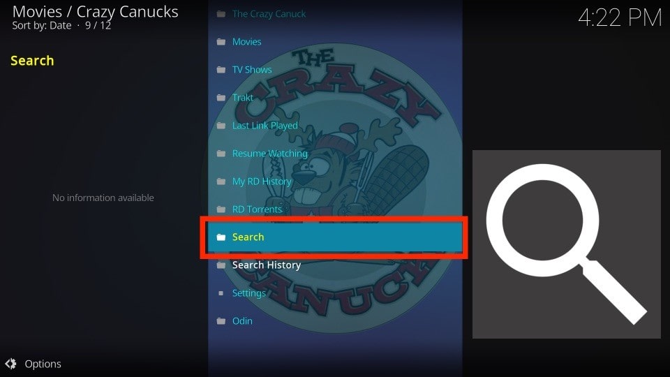 Searching for Content on Crazy Canucks