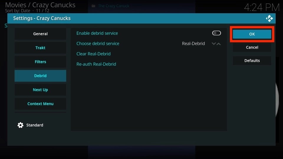 enable debrid service
