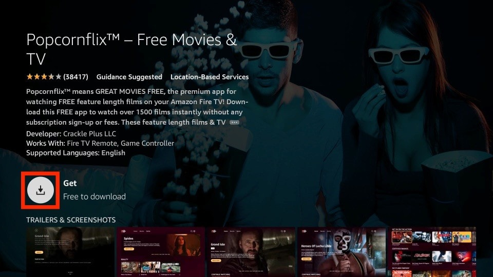 how to get popcornflix on firestick