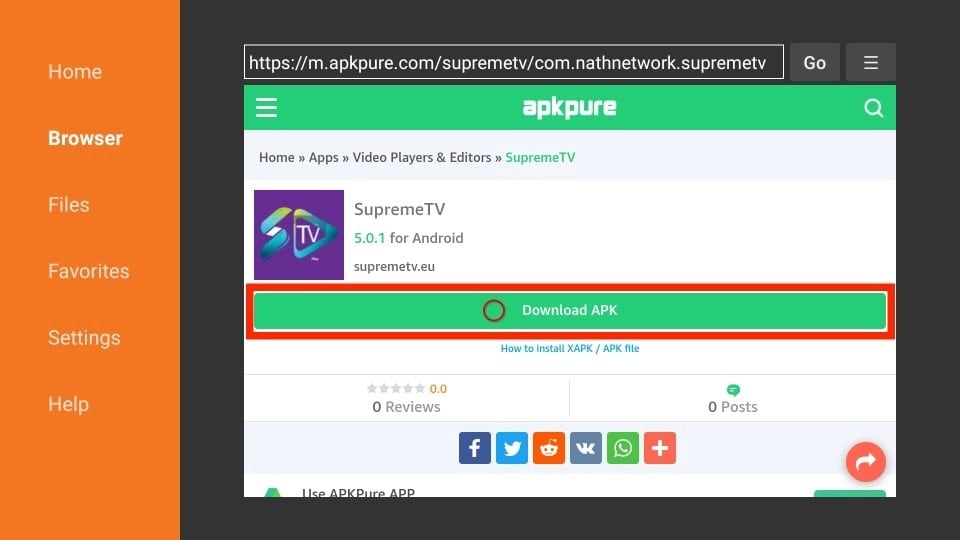 how to install supreme tv on firestick