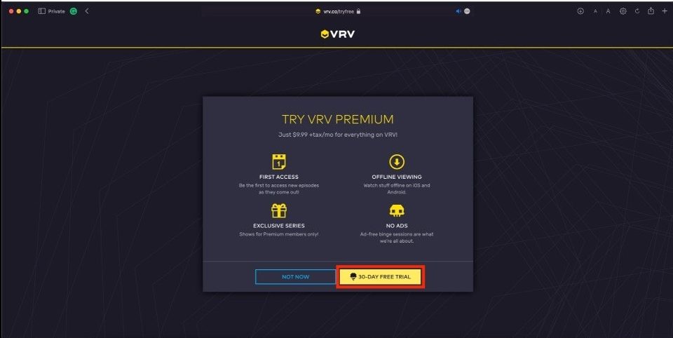 vrv subscription 