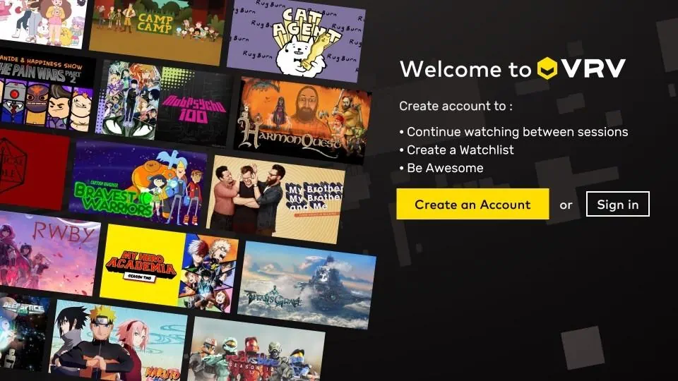 vrv account 