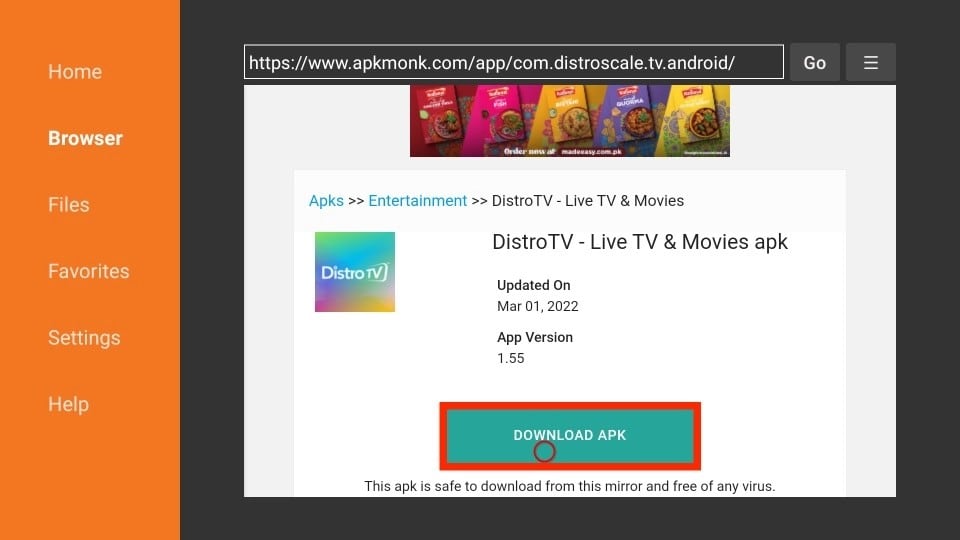 distro tv apk