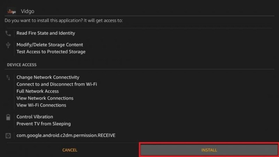 how to install vidgo on firestick