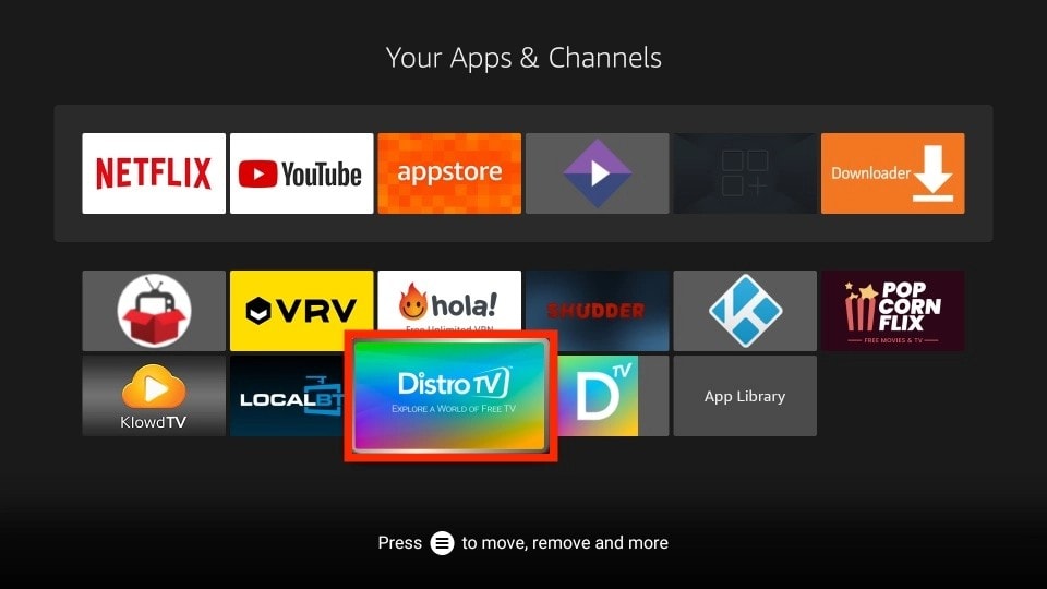 open distrotv app