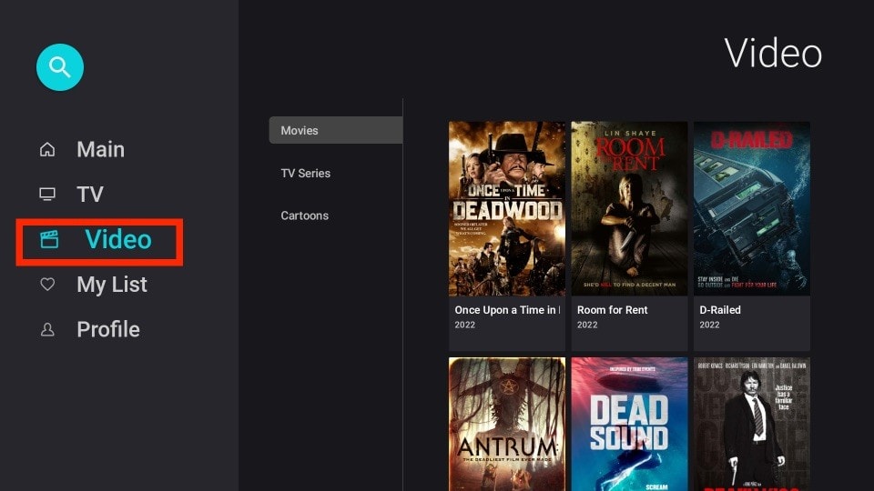video section of herogo tv
