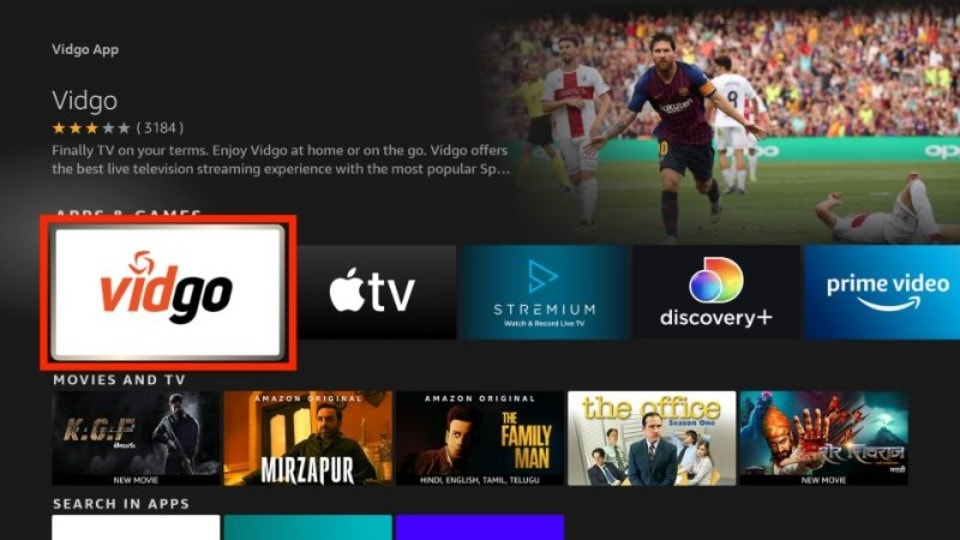 vidgo on firestick