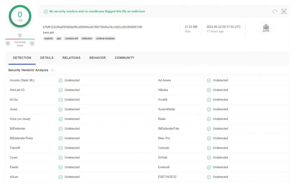 smarttubenext virustotal scan