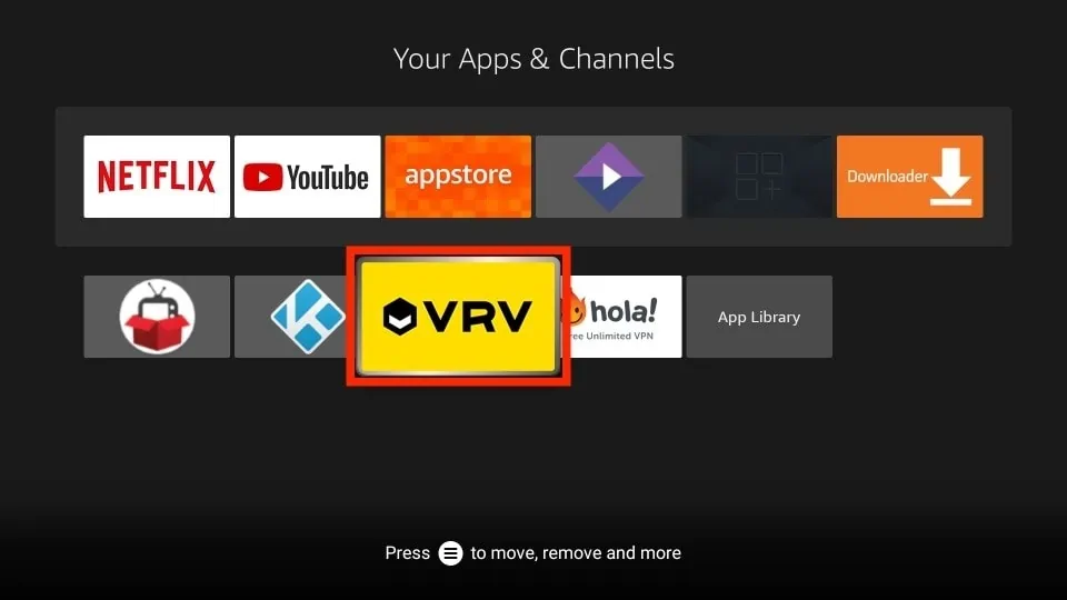 vrv apps & channels