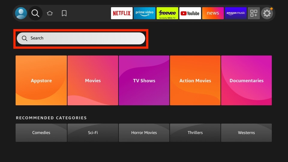 select Search input box