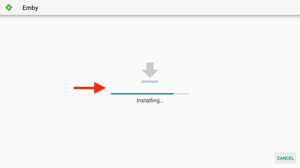 Wait for the installation