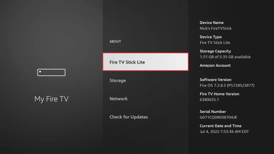How to get Developer options on Firestick