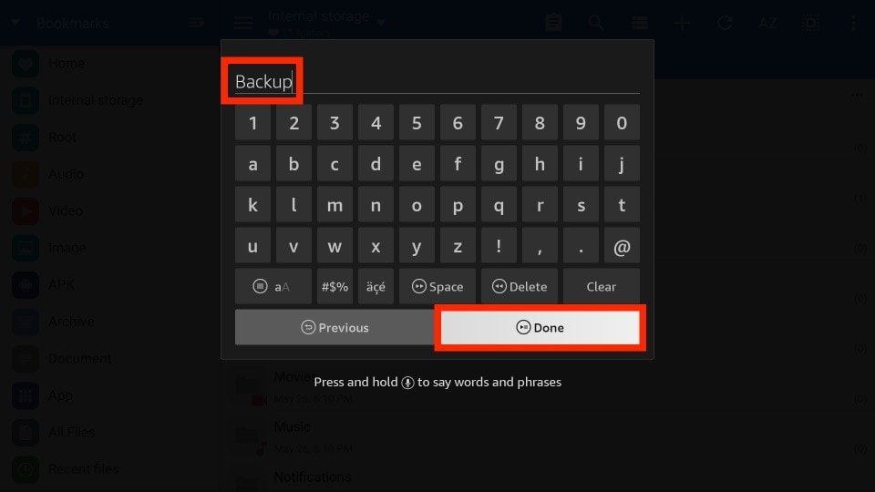 click on done button