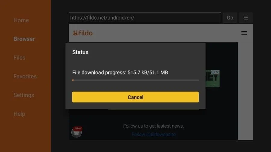 fildo file downloading