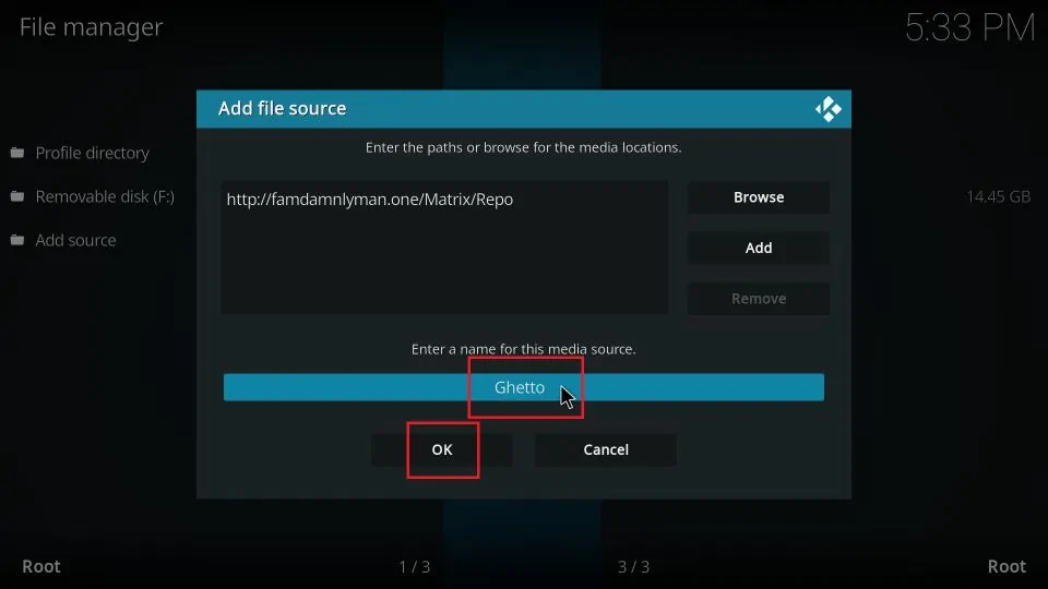 Enter a name for this media source