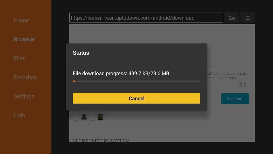 wait for the download