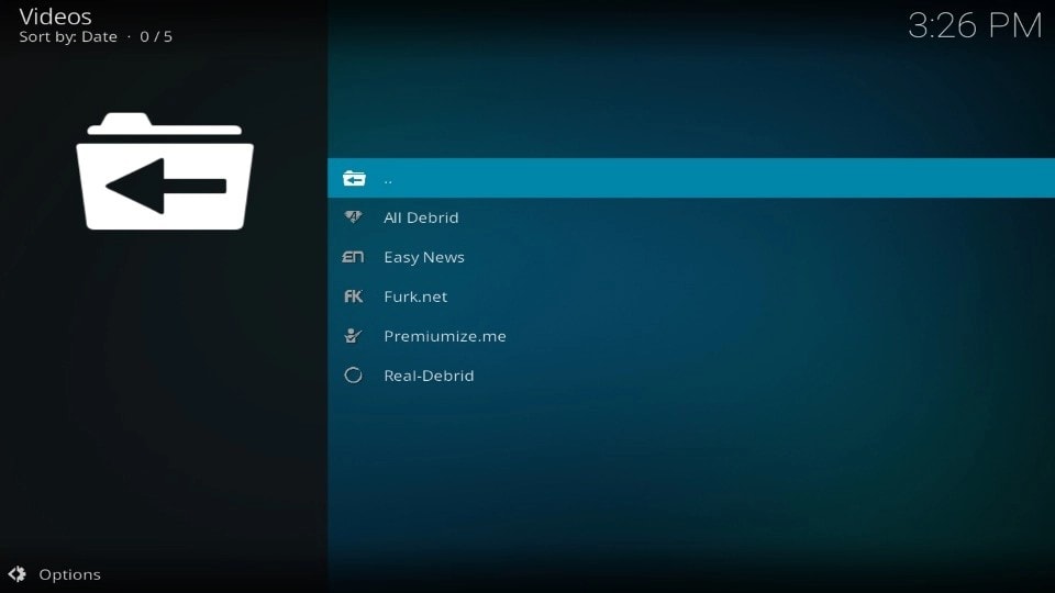premium options on kodi