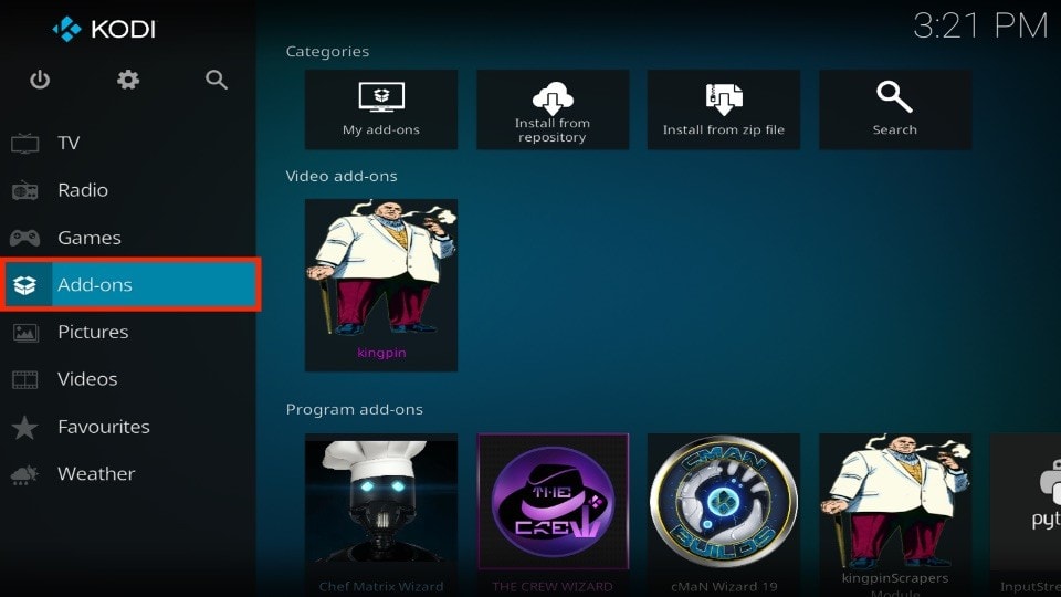 How to Use Kingpin Kodi Addon