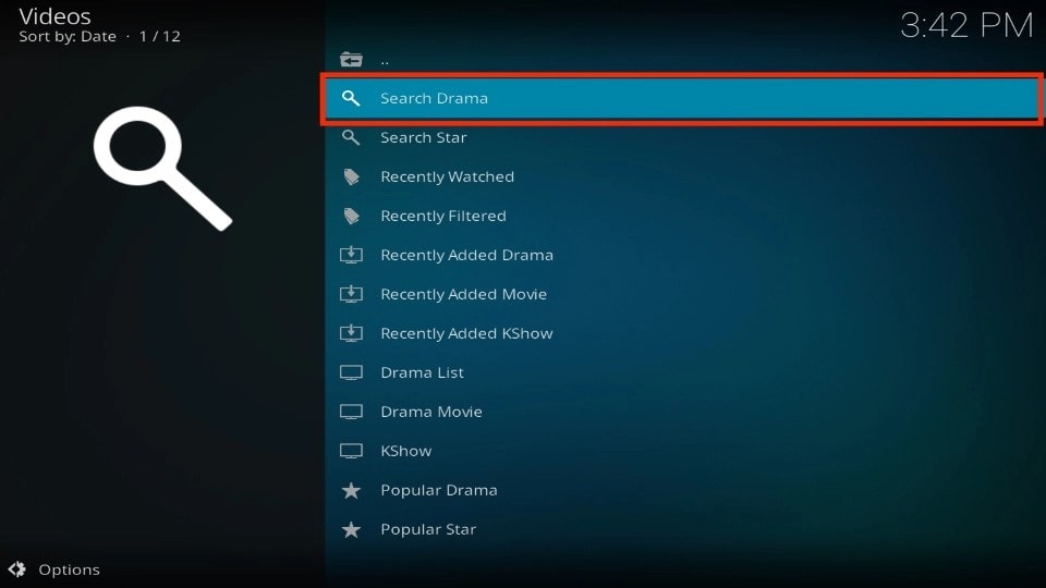 select search drama