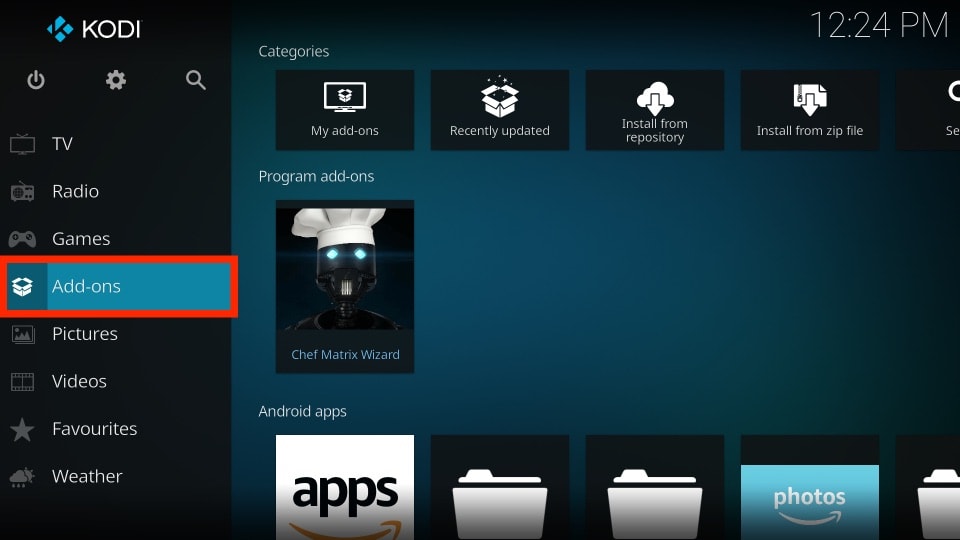 click addons