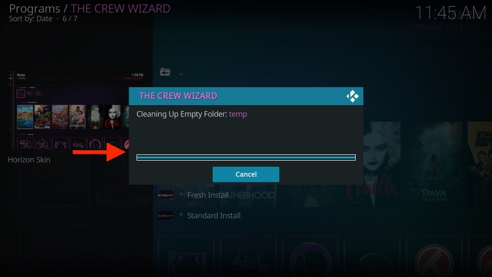 wait for the cleanup