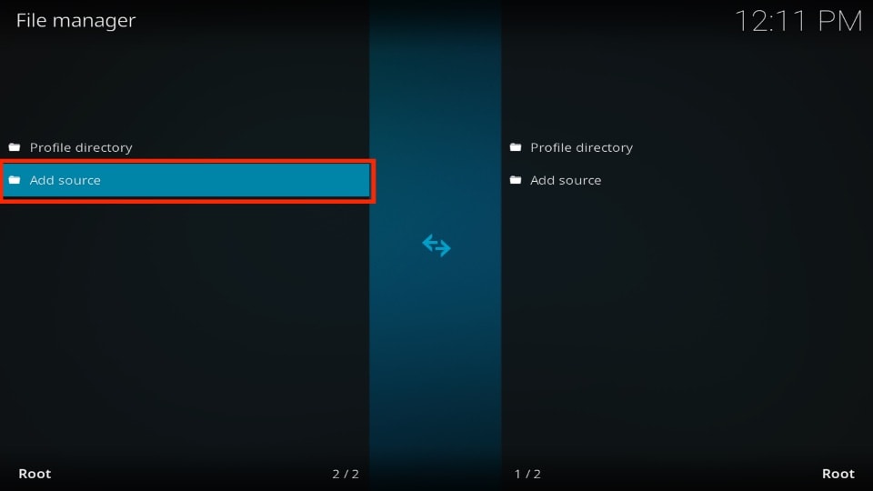 click add source