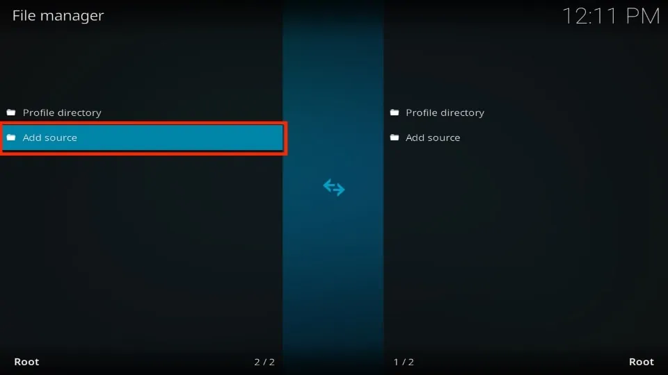 click add source