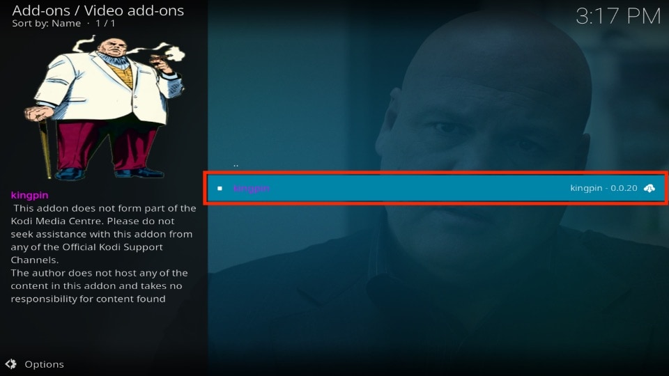 click kingpin kodi addon