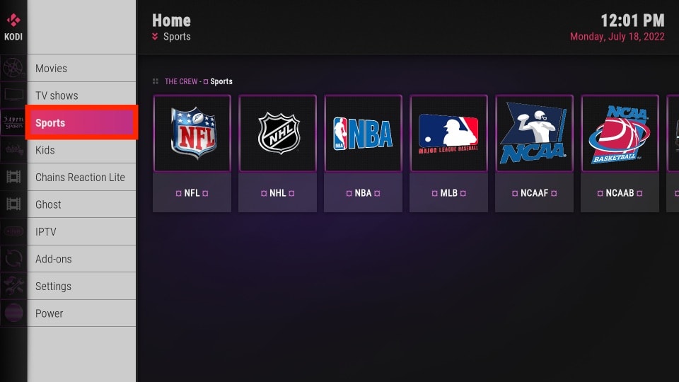 sports tab