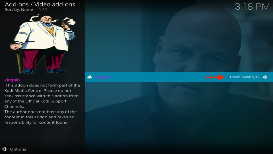 addon is installing