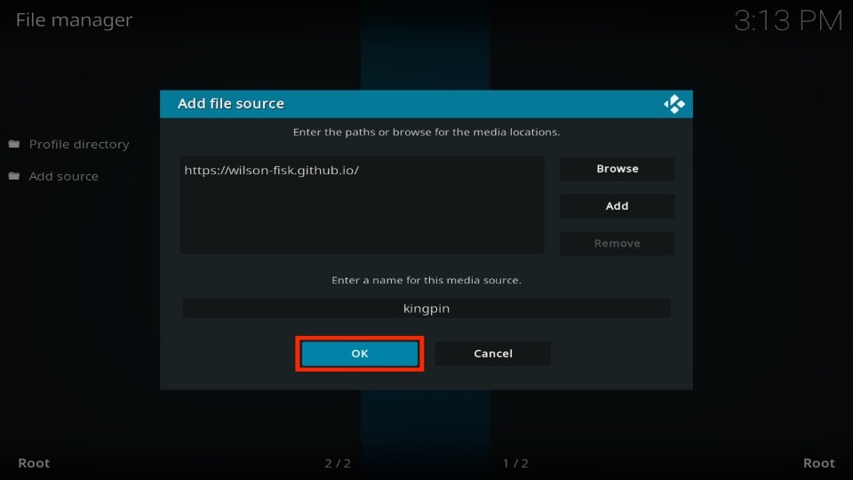 click ok