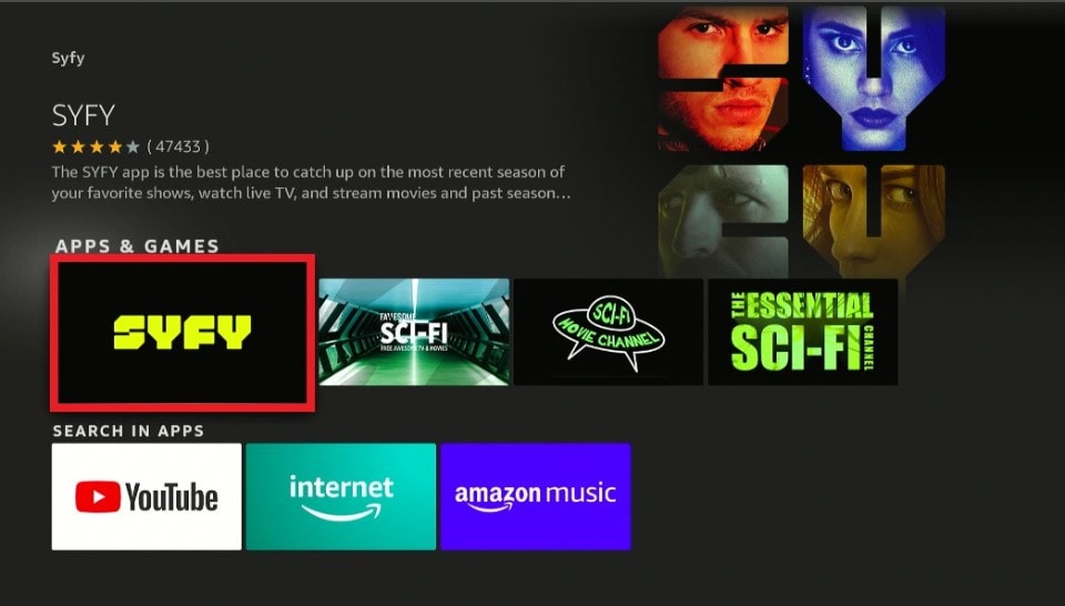 syfy app on firestick